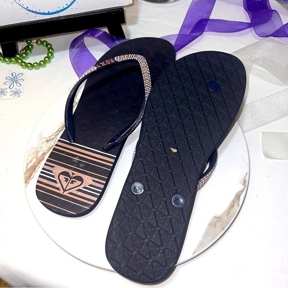 Roxy Blue Flip Flop Thong Sandals Size 9-10